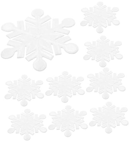 Garneck 10 Stück Schneeflocken Applikationen - Weihnachts Nähpatches Zum Aufbügeln Für Kleidung - Hüte Und Jeans Dekorative Eisen Auf Patches Für Festliche Projekte