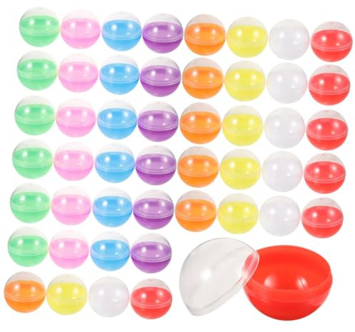 Cabilock 100 Stück Runde Durchsichtige Befüllbare Kapseln 45mm Aus Kunststoff Verkaufsautomaten Kugeln Für Partygeschenke Und Osterkorbfüller Transparente Aufbewahrungsbox Für Süßigkeiten