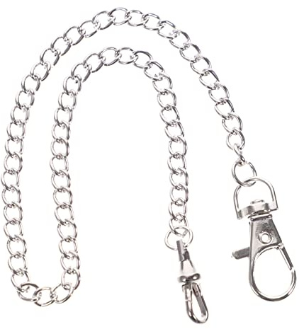 BESPORTBLE Metall Taschenuhrkette mit Runder Federschnalle Robust und Hautfreundlich Jeans und Geldbörsenkette für Herren Kleidungsschmuck Zubehör