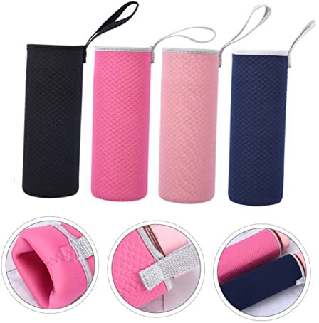 Kisangel 4pièces Housse Isotherme pour Bouteille Eau Étui De Transport pour Tasses Verre De Rangement pour Bouteilles Isothermes