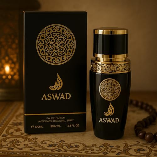 Profumo Arabo Donna 100ml – Eau de Parfum in Flacone Elegante – Varie Fragranze di Profumazione (Aswad – Profumo uomo intenso e speziato)