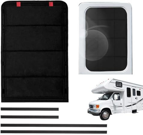 Oscurante per Finestrino Porta Roulotte,Protezione Oscurante e dai Raggi UV | Visiera Parasole in Tessuto Oxford Antivento per | per Campeggio Picnic Viaggi Stradali Spiaggia Soste nei Parchi Relax