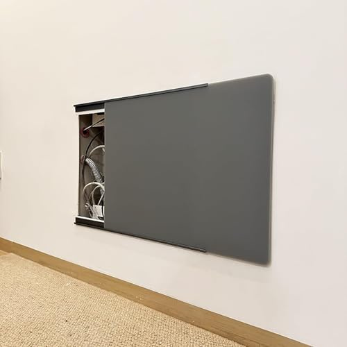 Xiao Ren Copri Quadro Elettrico Copertura Scorrevole per Quadro Elettrico con Guida Autoadesiva Copertura Decorativa per Scatola del Contatore Elettrico Extra Sottile Copertura,05,50x40cm
