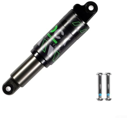 Besttoolifes Amortiguador trasero de aleación de aluminio de 120 o 125 o 150 o 165 o 185 o 190/200 mm, suspensión trasera de montaña, compatible con ciclismo y conducción todoterreno, color negro, con