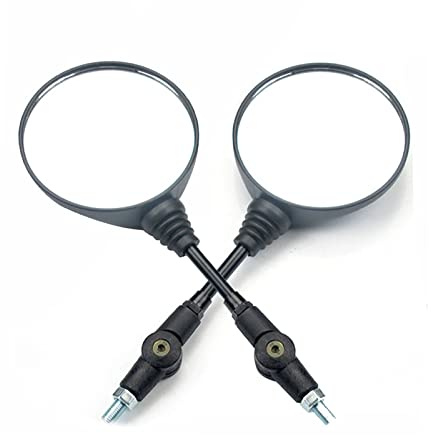 Espejos Moto Laterales 2 Unids/par Espejo Motocicleta Scooter E-Bike Espejos Retrovisores Plegable Redondo 10MM Manillar Final Scooter Espejo Retrovisor Retrovisores Laterales