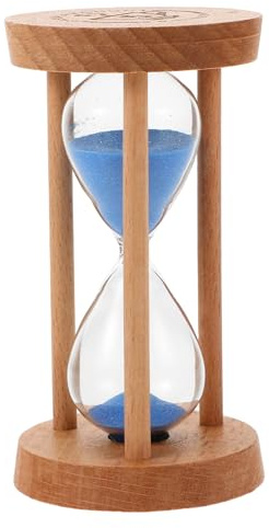 Cabilock Sablier Minuteur de 5 pour Garçon et Filles Sablier Décoratif Bleu 5X9 CM en Plastique sans Danger Minuterie Visuelle pour Salle de Bain Aidant au Brossage des Dents Quotidien