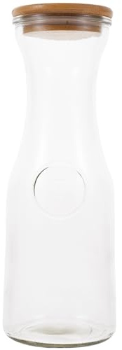 jojofuny Bouteille de Jus en Verre Transparent 1000 Ml – Gourde Réutilisable pour Lait, Smoothie et Boissons – Petite Bouteille D'eau Pratique pour École, Travail et Voyage