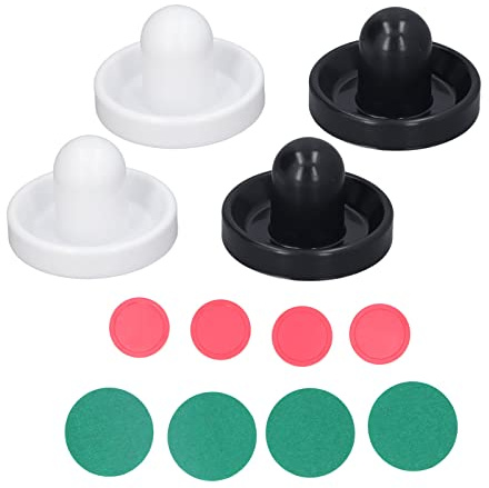 Cryfokt Bord Air Hockey Tillbehör Set Hög Slagkraft Plast Pushers Pads Puckar för Alla Standardbord, Bekväm Spelupplevelse för Bordsentusiaster