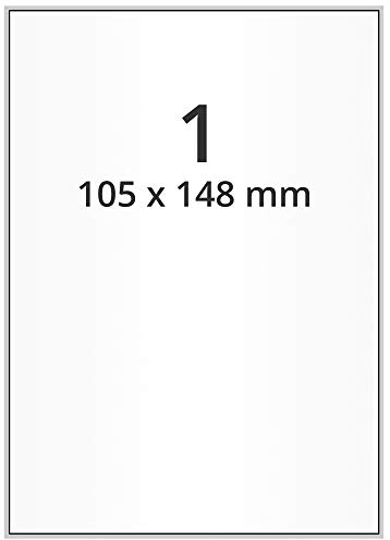 Versandetiketten auf DIN A6 Bogen, weiß - 105 x 148 mm - 2.000 Papier Aufkleber auf 2.000 Blatt, selbstklebende Versandlabels A6 für DHL, DPD, Fedex, GLS, Hermes, UPS