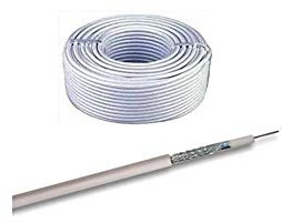 CAVO ANTENNA TV COASSIALE BOBINA MATASSA SPESSORE MM. 5 DA MT. 100