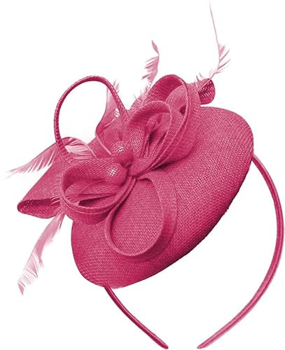 Caprilite Sinamay Haarreif mit Perlen, rund, für Damen, Hochzeit, Ascot Rennen
