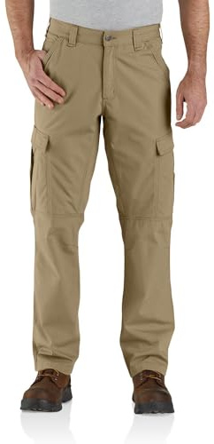 Carhartt, Pantaloni cargo da lavoro in tessuto Ripstop Force®, Relaxed Fit Uomo, Cachi scuro, W32/L34
