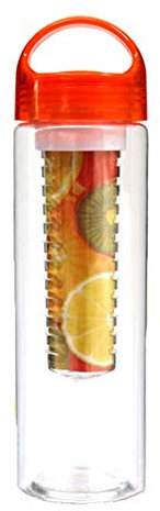 Trinkflasche Wasserflasche Fahrrad Trinkflasche Fahrradflasche Trinkflasche Sport Trinkflaschen Sportflasche Trinkflasche Mit FrüChtebehäLter orange,25oz