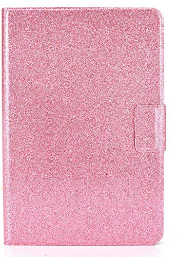 Miagon für Kindle Fire HD 8 2020 Glitzer Hülle,Schutzhülle mit Magnetisch Auto-Einschlaf/Aufwach PU Leder Smart Flip Stand Cover,Rosa