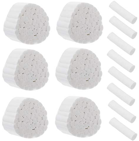 iplusmile 1000 Stück Dental Cotton Rolls Hochsaugfähige Wattebausch Nasenstöpsel aus Wattebausch für Kinder Und Erwachsene Nasenbluten Kit Zubehör