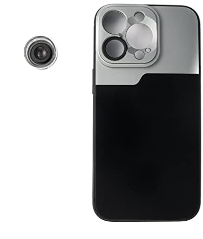 SYSTEM-S Lente Macro 30x Filtro microscopio con Funda en Negro para iPhone 13 Pro