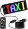 Qnoavve Mini LED Car Sign, 6.7x2.8 Flexible LED Matrix Panel USB 5V Bluetooth Application Control DIY Programmable Scrolling Led Sign for Car Party Wedding Festival