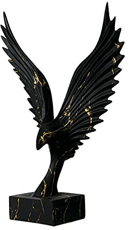 BK&MF Abstrakte Dekoration Adler Ornament Skulptur, Schreibtisch Tier Statue Moderne abstrakte Kunstharz Ornament Figur für Büro Bücherregal Dekor,C