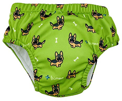 PSS! | Costume Contenitivo Bambino, Pannolino Costumino Neonato, Mare e Piscina, Stampa Green Bubi, Taglia L, Made in Italy