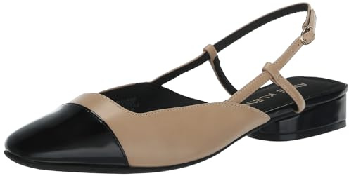 Anne Klein Women's Caigan Ballet Flat, Nude Black, 6 UK