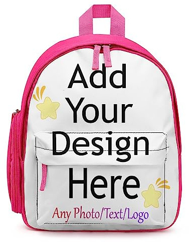 AOOEDM Mochilas personalizadas para niñas, niños, mochila personalizada para niños pequeños, agregar nombre/texto/foto, bolsa de libros elementales, regalo único