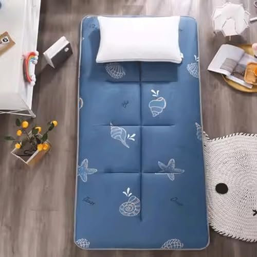 Rollmatratze Faltbare Doppelmatratze, Aufrollbare Bodenmatratze, Hypnotische Tatami-Futon-Matratze, Rutschfester, Atmungsaktiver Matratzenbezug Mit Elastischen Eckbändern (Color : A14, Size : 120cm*
