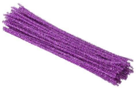 PATIKIL 100pz Pulitori per Tubi Chenille 30cm/11,8 Scovolini Viola | per Artigianato Fai-da-Te, Bastoncini Sfocati Luccicanti, Forniture Artigianali, Decorazioni Creative
