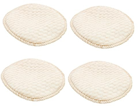 RORPOIR 4stücke Wiederverwendbare Baumwolle Milchpads Absorbierende Stillpads Anti-leckage Einlagen Für Mütter Waschbare Stillmatten Für Schwangere Frauen