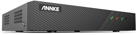 ANNKE Sistema di sorveglianza 8CH PoE NVR per registrazione 24/7, sicurezza interna ed esterna, supporta 8 X 6MP/5MP/1080p/720p HD PoE IP, H.265+ (HDD non incluso)