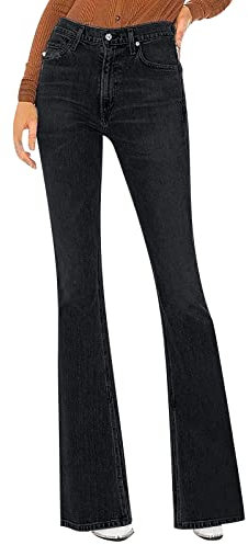 Nidddiv Schlaghose Damen High Waist Jeans Damen Flare Jeans Jeanshose mit Seitenschlitz Bootcut Skinny Jeans Damen Stretch Denim Hose Schlank Stylische Denimhose Röhrenjeans Y2K Retro Streetwear