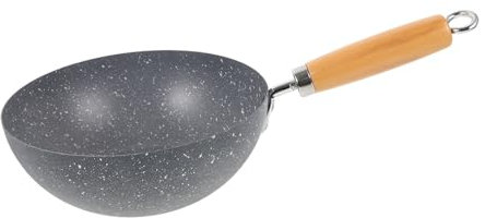 Hoement Antihaftbeschichtete Kleine Frying Pan Mit Marmor-design Ergonomischer Griff Geeignet Für Elektroherd Gasofen Vielseitige Küchenpfanne Und Wok Für Tägliches Braten Dämpfen Kochen