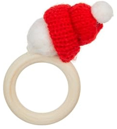 Nvzi-c Christmas Decorative Napkin Buckle Christmas Table Decorative Napkin Ring Knitted Woolen Christmas Decorative Napkin Ring -6 Pieces (B)