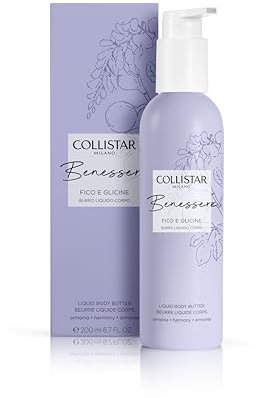 Collistar Burro Liquido Corpo Benessere Fico e Glicine, Idratante Nutriente, Profumazione Delicata, Cura Pelle Naturale, 200 ml