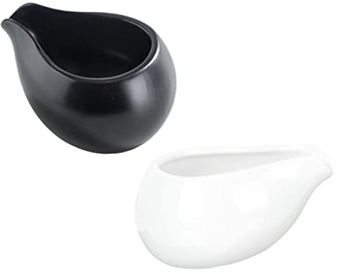Alipis 2pcs Ceramic Milk Jugs Lid Coffee Jugs Beverage Cups Mini Honey Cups for Home Restaurant Hotel Use