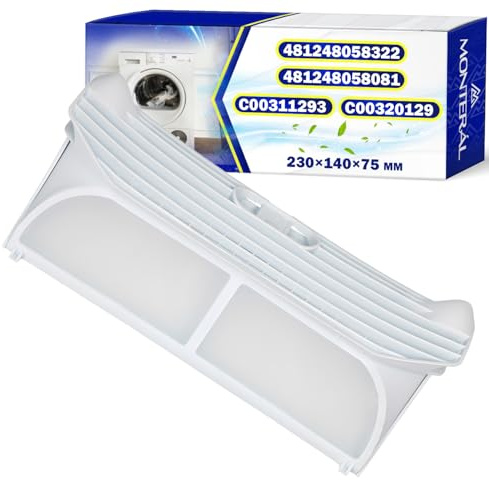 Filtro para Secadora de Ropa 320x140x75 mm con Código Original 481248058322 481248058081 C00311293 para Whirlpool - MONTERAL
