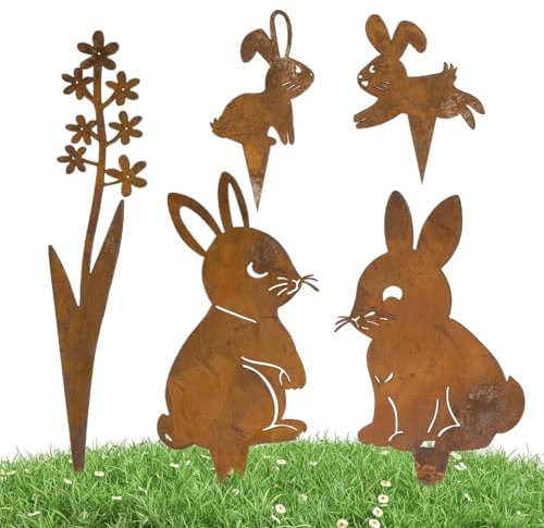 Osterhasen-Gartenstecker | -Gartendekoration für Ostern – Mehrzweck-Rasenbedarf, Tier-Outdoor-Dekorationen für Landschaft, Terrasse