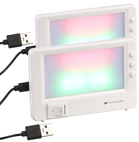 VisorTech Einbruchschutz: 2er-Set TV-Simulatoren zur Einbrecher-Abschreckung, USB-Betrieb (Fernsehsimulator mit Zeitschaltuhr, Fernsehsimulator Einbruch, Kamera)