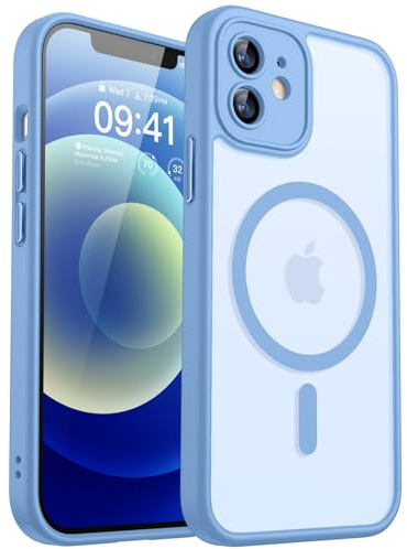 CANSHN für iPhone 12 Mini Hülle mit Kameraschutz, Himmelblau
