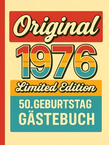Gästebuch Geburtstag 50: Erinnerungsbuch zum Ausfüllen mit Wünschen, Fotos und persönlichen Botschaften – lustige Geschenke zum 50. Geburtstag für Männer, Frauen und Oma