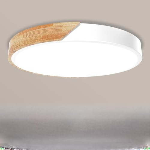Rravdst LED Ceiling Light Panel - 50W 5000LM, 3000K-4000K-6000K 3 Color Temperature, IP54 Waterproof Round LED Flush Mount Ceiling Light for Bedroom, Bathroom, Kitchen, Hallway, Ø50CM White