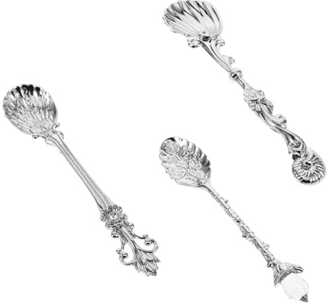 TOYANDONA Vintage Europäisches Dessertlöffel Stilvoll Leicht Spülmaschinengeeignet als Elegantes Home Accessory für Kleine Desserts und Beilagen
