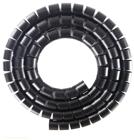 ignífugo, Manguito Flexible for gestión de Cables en Espiral, Tubo for 1 Metro, PE, Blanco, Negro y Gris, 8-40 mm, Paquete(Black,13mm Inside Diameter)