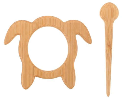 DIKACA Broche en Bois Tortue Mignonne pour Pull et Cardigan, Clip de Boucle D'écharpe Fiable, Finition Soignée, pour Occasions Spéciales et Anniversaires