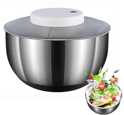 Essoreuse à salade électrique, lave-laitue automatique et sécheuse, rechargeable par USB pour légumes et fruits pour utilisation en cuisine