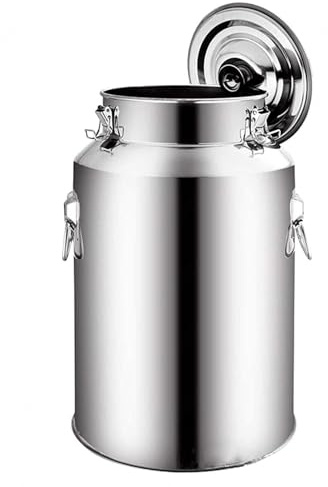 Bidon Inox Huile d Olive 5/120 Litres,Seau en Inox Avec Couvercle De Transport De Lait De Ferme Bidon De Baratte,capacity-64Liters