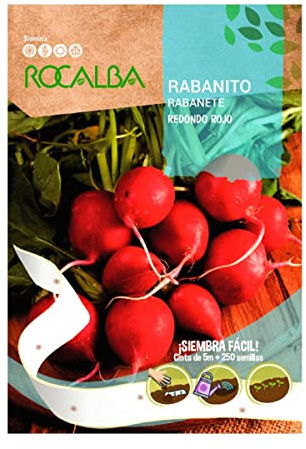 Semillas PRE SEMBRADAS en cintas. Rabanito Redondo Rojo