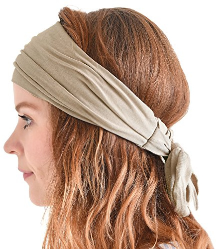CHARM Pre Atada Cinta Para El Pelo Bohemio Hombres & Damas, Beige
