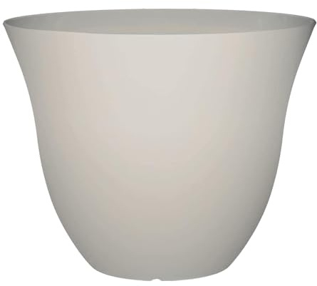 Classic Home and Garden Honeysuckle Resin Planters - Lightweight Indoor & Outdoor Plant Pots - UV-Resistant Plastic Flower Pots - Pot Planters for Flowers & Herbs (15 Vanilla White)
