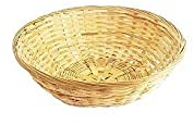 Portapane rotondo in plastica/rattan, 20 cm
