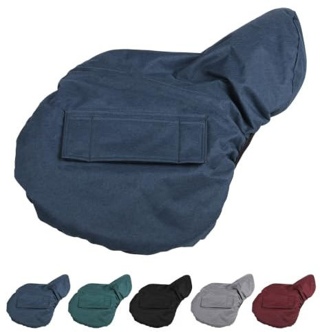 NETPROSHOP Sattelschoner Sattelbezug mit Vlies Gefüttert Wasserabweisend Gurtschlitze etc., Farbe:Blau